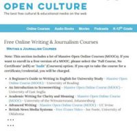 Free online writing courses